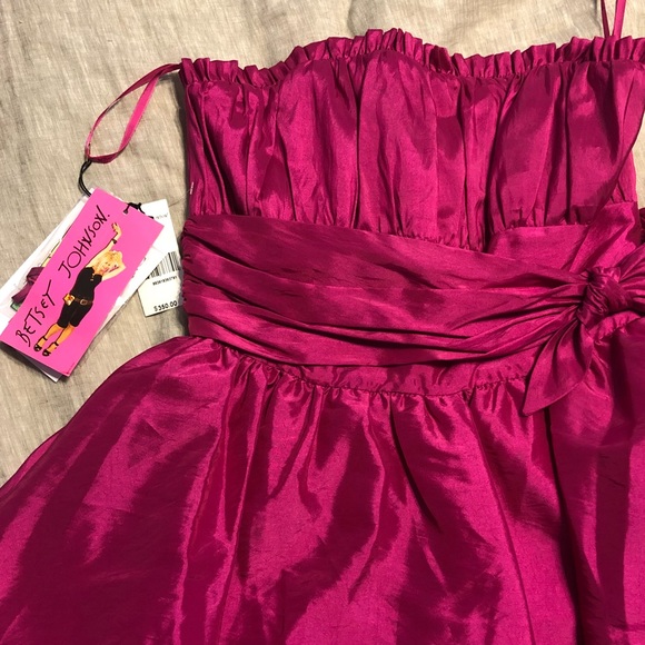 NWT💥 Betsey Johnson Fuchsia Mini Dress - Picture 5 of 9